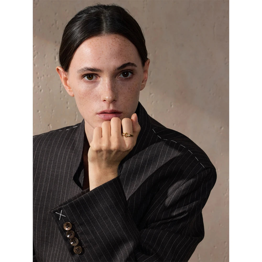 Yhpup 678 # Anel de dedo de ligação de zircônia cúbica de aço inoxidável de alta qualidade joias requintadas e elegantes presente diário para auto