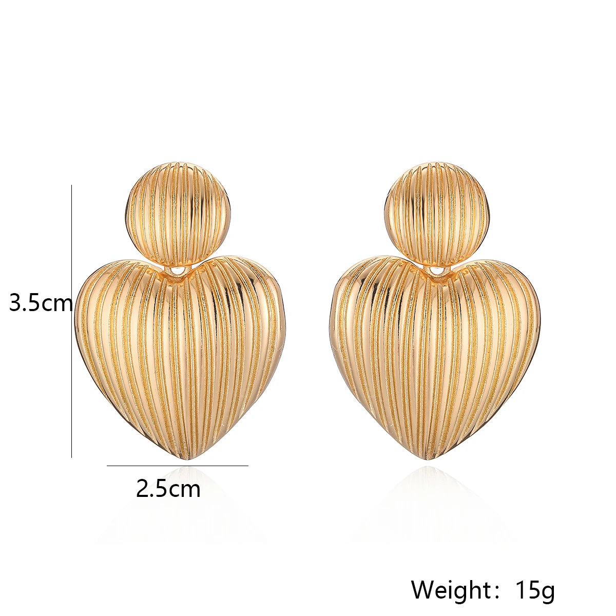 Brinco Formato Coração ou Concha - Lafemininy