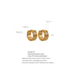 Yhpup requintado rosa verde branco zircônia cúbica aço inoxidável redondo chique brincos de argola feminino alta qualidade jóias à prova dwaterproof água