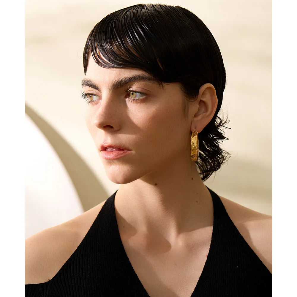 Yhpup 42mm de alta qualidade fundido 316l aço inoxidável redondo grande argola brincos minimalista metal moda pvd cor ouro jóias femininas