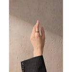 Yhpup 6789 # Anel de zircônia cúbica de aço inoxidável requintado ouro prata cor resistente a manchas metal na moda joias diárias