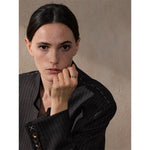 Yhpup 6789 # Anel de zircônia cúbica de aço inoxidável requintado ouro prata cor resistente a manchas metal na moda joias diárias