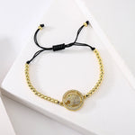 Pulseira Dourada Animais Cravejado com Zircônia - Lafemininy