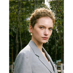 Yhpup exclusivo concha natural zircônia coração amor brincos de alta qualidade aço inoxidável banhado a pvd joias requintadas