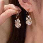 Brinco Pérola com Laço - Lafemininy