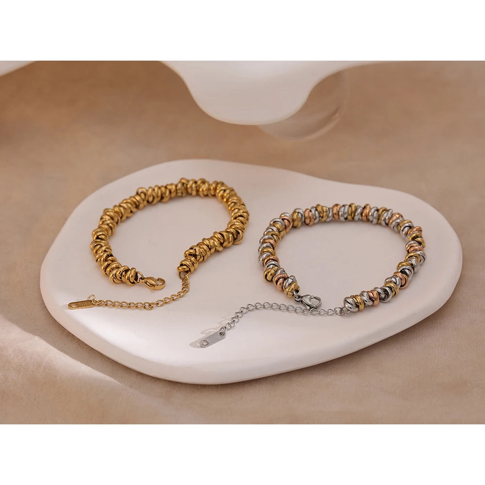 Yhpup corrente de aço inoxidável pulseira grossa à prova dwaterproof água jóias declaração metal брасты на руку жletiкие presente das meninas
