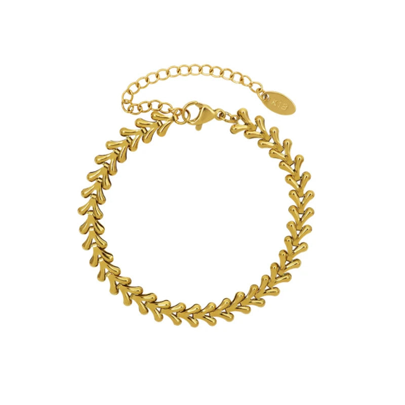 Yhpup colar de folha de aço inoxidável minimalista textura de metal colar feminino joyería acero inoxidável mujer presente de festa