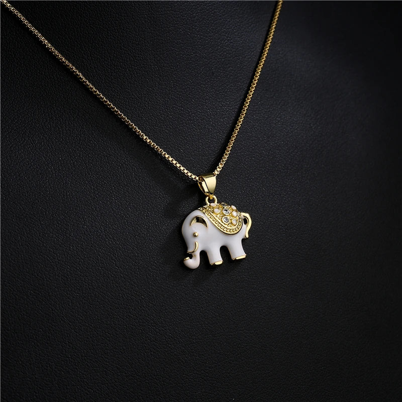 Colar Dourado Elefante da Sorte - Lafemininy