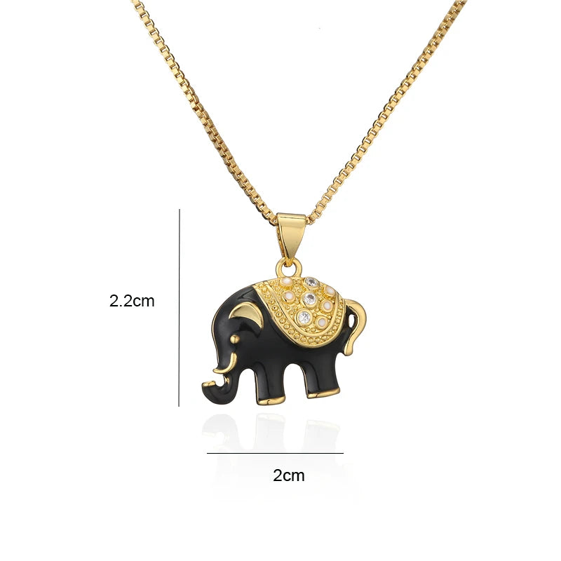 Colar Dourado Elefante da Sorte - Lafemininy