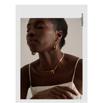 Yhpup Brincos de argola geométricos de aço inoxidável 316L, brincos minimalistas banhados a 18 K, joias à prova d'água para presente feminino