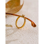 Yhpup 6789 # Moda de aço inoxidável bling zircônia cúbica cnc estilo casamento chique anel 18k cor ouro banhado dedo jóias presente