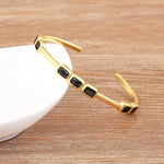 Nidin-Banhado a Ouro Inlay Pulseiras de Zircão para Mulheres, Pulseiras Simples, Luxo Leve, Joalheria Ajustável, Tendência da Moda, Nova