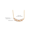 Yhpup elegância simulada pérolas zircônia cúbica colar pingente corrente de aço inoxidável moda romântico pescoço jóias recomendar