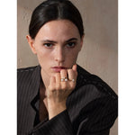 Yhpup 6789 # Anel ajustável de pérola natural de alta qualidade, moda requintada, banhado a ouro 18k, aço inoxidável, joia exclusiva, presente