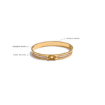 Yhpup pulseira redonda de zircônia de alta qualidade, joias exclusivas de aço inoxidável chique, presente à prova d'água