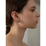 Yhpup luxo bling multi cor zircônia cúbica aço inoxidável redondo oco brincos de argola para mulheres à prova dwaterproof água moda jóias