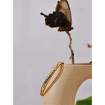 Yhpup delicado incrustado zircônia cúbica aço inoxidável estrela metal manguito aberto pulseira 18k pvd banhado charme jóias presente