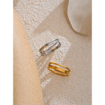 Yhpup 6789 # Anel de zircônia cúbica de aço inoxidável requintado ouro prata cor resistente a manchas metal na moda joias diárias