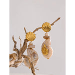 Yhpup oceano série resina concha gota balançar brincos para mulheres de aço inoxidável verão férias diariamente atraente jóias novo