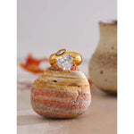 Yhpup tamanho 678 18K banhado a PVD dourado prevenção de ferrugem anel de zircônia cúbica brilhante para mulheres joias suaves da moda em aço inoxidável