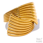 Yhpup brincos geométricos incomuns de aço inoxidável, evitam alergias, metal simples, 18k, banhado a ouro pvd, joias, presente