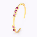 Nidin-Banhado a Ouro Inlay Pulseiras de Zircão para Mulheres, Pulseiras Simples, Luxo Leve, Joalheria Ajustável, Tendência da Moda, Nova