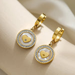 Argola Coração Cravejado com Zircônia - Lafemininy