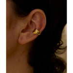 Yhpup-Minimalista Ampla Prata Esterlina Suave Geométrica INS Brincos, Sem Orelha Buraco, Clipes Côncavos em Encantos, Presente Da Jóia, Moda, 1Pc