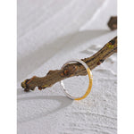 Yhpup-Anel Aberto Fino Ajustável para Mulheres, Cor Dupla, Prata Esterlina, CZ, Jóias de Dedo, Presente, Alta Qualidade, Moda