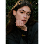 Yhpup 55mm 2025 pulseira de punho cruzado de aço inoxidável brilhante banhado a PVD polido acessórios de joias de pulso aberto