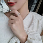 Anel Duplo com Strass - Lafemininy