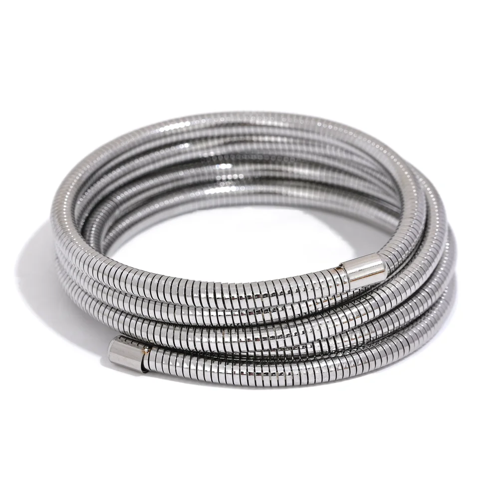 Pulseira Empilhável de Aço Inoxidável com Banho de Ouro - Lafemininy