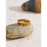 Yhpup tamanho 6 7 8 esmalte zircão anel dourado frango novo design exclusivo e elegante joias de dedo da moda em aço inoxidável