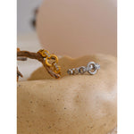 Yhpup 678 # Anel de dedo de ligação de zircônia cúbica de aço inoxidável de alta qualidade joias requintadas e elegantes presente diário para auto