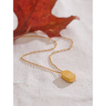 Yhpup qualidade mais grosso natural concha pingente colar corrente de ouro aço inoxidável versátil popular estilo coreano jóias presente