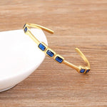 Nidin-Banhado a Ouro Inlay Pulseiras de Zircão para Mulheres, Pulseiras Simples, Luxo Leve, Joalheria Ajustável, Tendência da Moda, Nova