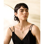 Yhpup elegante vidro verde cristal gota de água pingente colar para mulher 316l aço inoxidável fundido cor ouro moda jóias novo