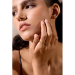 Yhpup requintado branco zircônia cúbica bling aço inoxidável clássico fino chique anel de luxo noivado casamento moda jóias presente