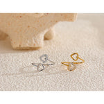 Anel Dourado, Anel de Luxo, Anel ouro, Anel com pedra, Anel regulável, Anel Luxuoso, Anel Coração