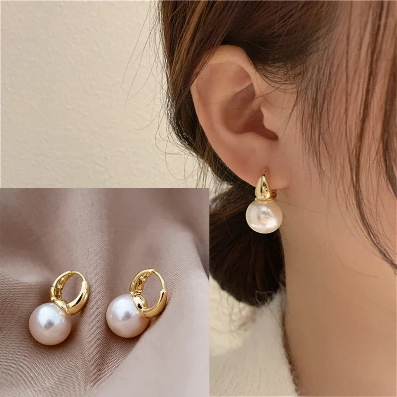 Brincos de joias de casamento da moda, brincos de pérola de prata, estilo minimalista, brincos femininos, a primeira escolha para dar presentes