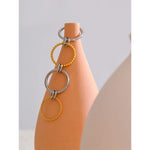 Yhpup 678 # Anel de empilhamento de quatro dedos de metal de aço inoxidável distintivo charme à prova d'água acessórios de joias incomuns da moda