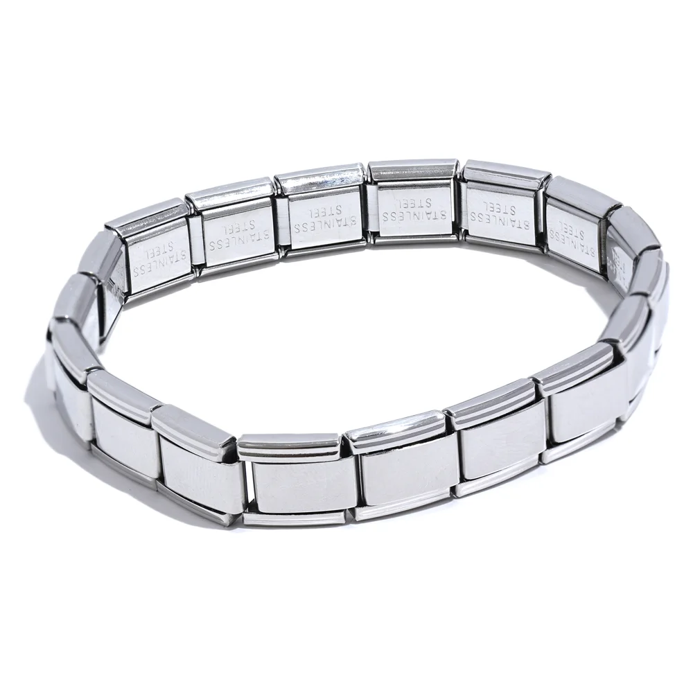 Yhpup 316 aço inoxidável quadrado metal elástico pulseira na moda textura de declaração à prova dwaterproof água pulso jóias presente gala