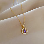 Colar Constelação com Zircônia Lilás - Lafemininy