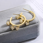 Brinco Argola Cravejado com Zircônia - Lafemininy