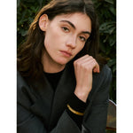 Yhpup pulseira redonda de zircônia de alta qualidade, joias exclusivas de aço inoxidável chique, presente à prova d'água