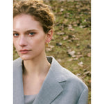 Yhpup brincos de argola geométricos retangulares de aço inoxidável, metal brilhante de alta qualidade, cor dourada 18k, textura banhada a pvd, joia, presente