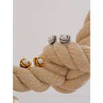 Yhpup brincos modernos de imitação de pérolas e flores para mulheres, pingente diário de aço inoxidável, joias versáteis, presente recomendado