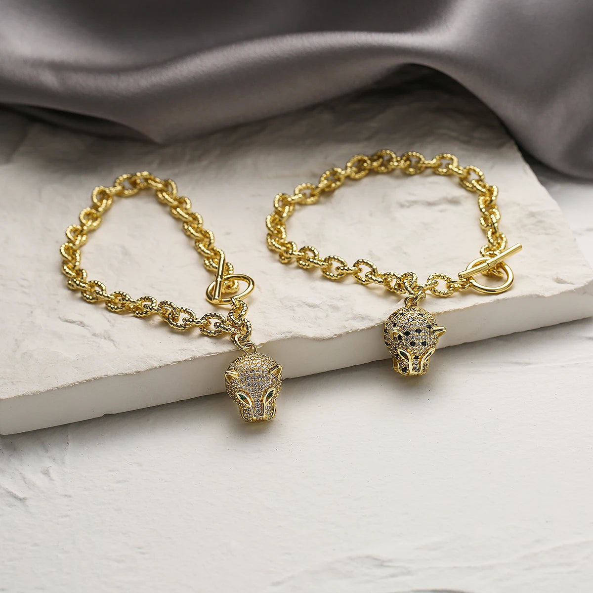 Pulseira Leopardo com Zircônia