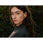 Yhpup brincos de argola cruzados de zircônia cúbica de alta qualidade, versátil, diário, aço inoxidável, joias, presente