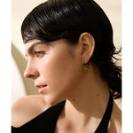 Yhpup-Brincos de argola feminina com esmalte de coração, charme impermeável fofo na moda, joias coloridas de verão, presente de gala, aço inoxidável